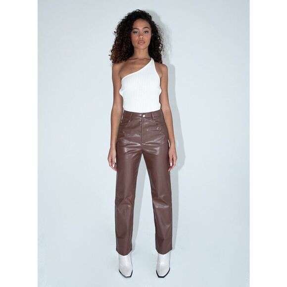 ✨Princess Polly LOVE LIES SZ 4 PANTS BROWN✨ - Picture 2 of 12